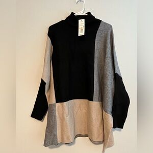 NWT Nordstrom Rack Joseph A Neutral Color-block Turtleneck Sweater 2XL
